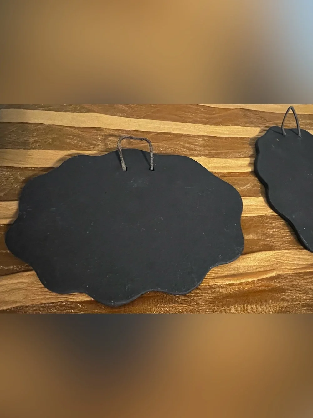 Vintage 1970s Handcrafted Ceramic Nature Wall Plaques Mushroom & Mountain Set